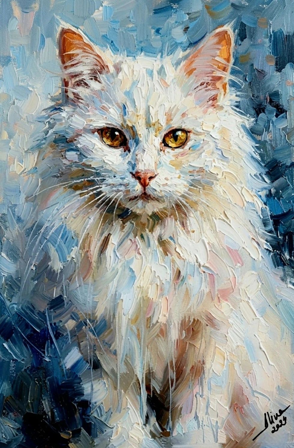 ArteDiAlina.com painting: “Time spent with cats is never wasted” - S.F.